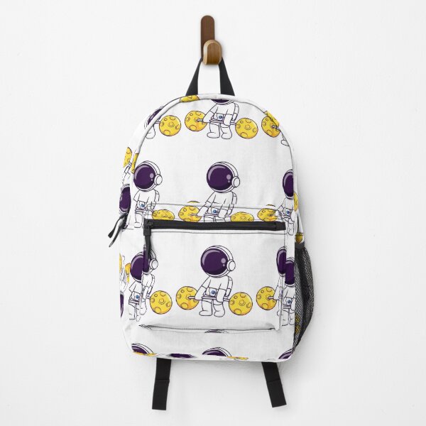 Item preview, Funny Cute Astronaut lifting moon weights designed and sold by BEAUTY ⭐⭐⭐⭐⭐.