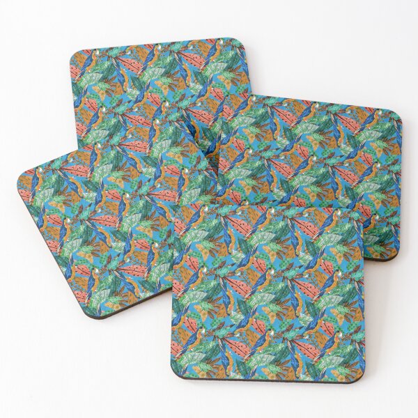 Item preview, artistic print with foliage and parrots designed and sold by RODRIGORo.