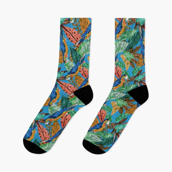 Item preview, artistic print with foliage and parrots designed and sold by RODRIGORo.