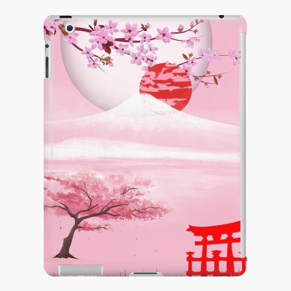 Cute Japonais style posters Fuji montais and Sakura tree anime | Art Board  Print