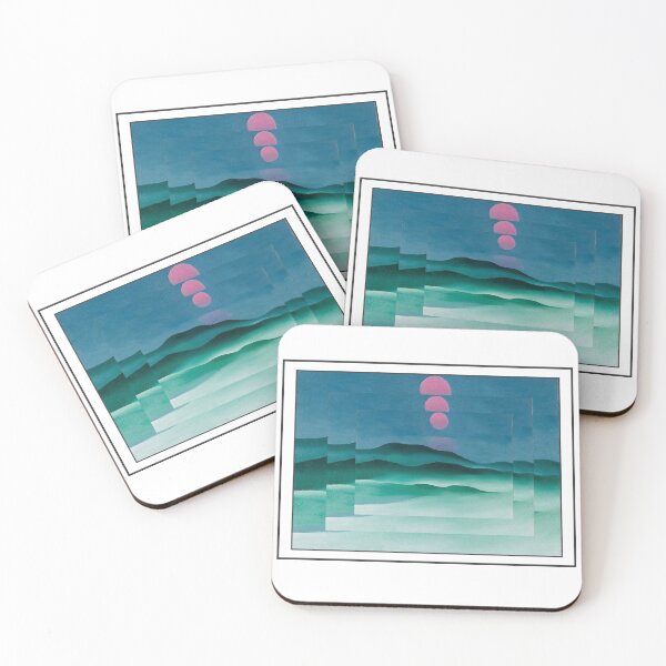 Item preview, Georgia okeeffe pink moon over water designed and sold by angel ml.