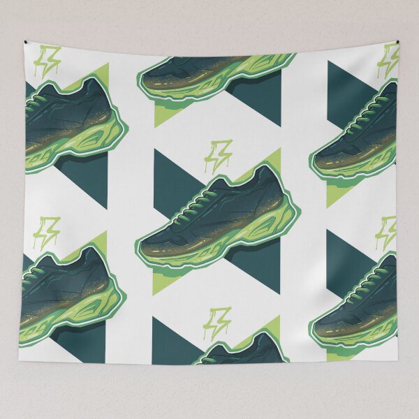 Item preview, Urban Sneaker Design for T-shirts & Stickers - Graffiti Style Green Theme Urban Sneaker designed and sold by YABODesigns.