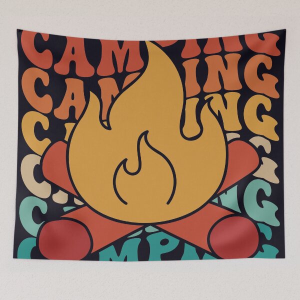 Item preview, Camping fire for retro campers designed and sold by SweetLog.