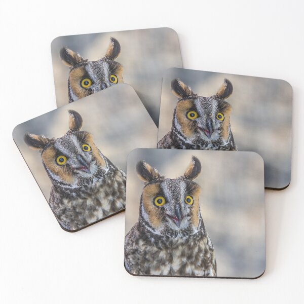 Item preview, Happy Long Eared Owl Portrait designed and sold by Vargulich.