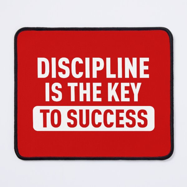 Item preview, Discipline is the Key to Sucess - Inspirational Quote (Red BG) designed and sold by FilipeFerreira.
