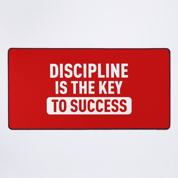 Item preview, Discipline is the Key to Sucess - Inspirational Quote (Red BG) designed and sold by FilipeFerreira.