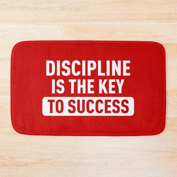 Item preview, Discipline is the Key to Sucess - Inspirational Quote (Red BG) designed and sold by FilipeFerreira.