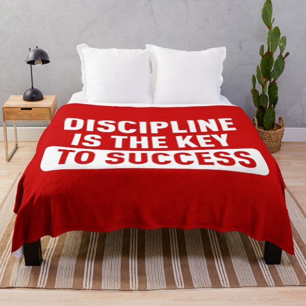 Item preview, Discipline is the Key to Sucess - Inspirational Quote (Red BG) designed and sold by FilipeFerreira.