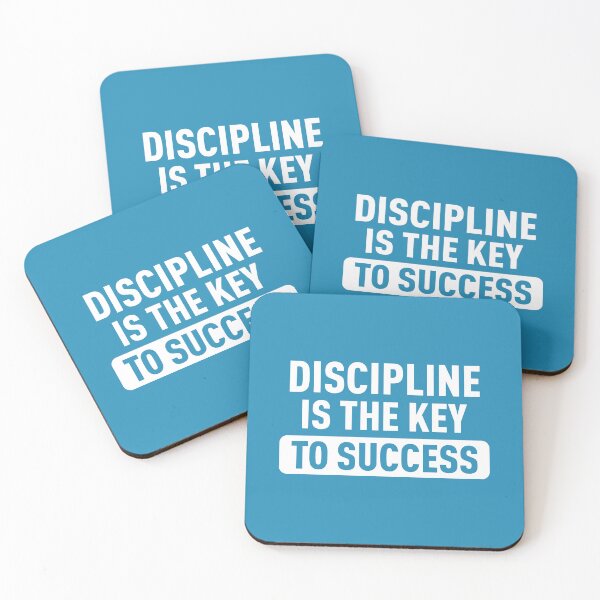 Item preview, Discipline is the Key to Sucess - Inspirational Quote (Blue BG) designed and sold by FilipeFerreira.