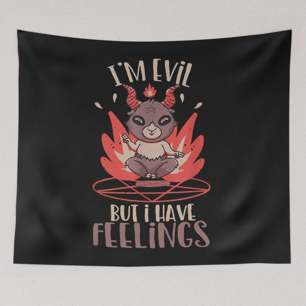 Item preview, I'm Evil but i have Feelings Goat Baphomet Satanic designed and sold by alanxgoldberger.