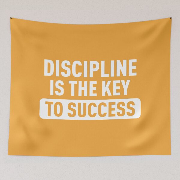 Item preview, Discipline is the Key to Sucess - Inspirational Quote (Orange BG) designed and sold by FilipeFerreira.