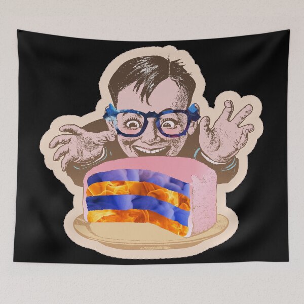 Item preview, Happy Kid with Space Cake - Spicy Cotton Design for Cool Children T-shirts and other accessories designed and sold by Ridiculam Toga.