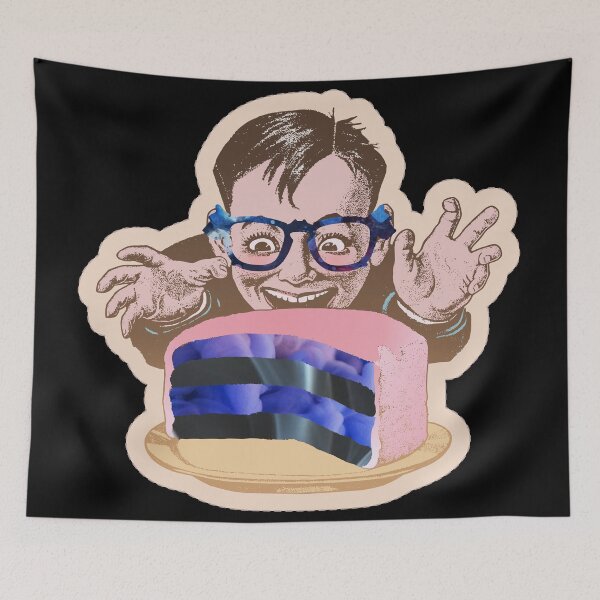 Item preview, Happy Kid with Space Cake - Smoke Cotton Design for Cool Children T-shirts and other accessories designed and sold by Ridiculam Toga.
