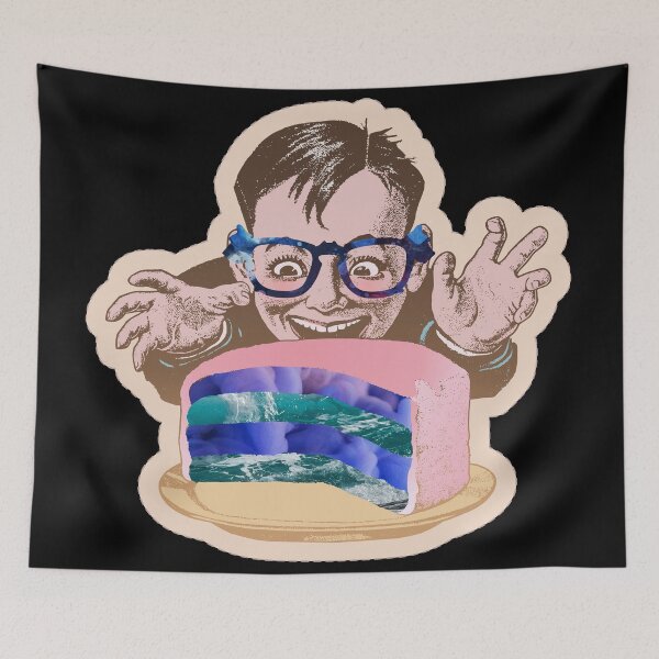 Item preview, Happy Kid with Space Cake - Salty Cotton Design for Cool Children T-shirts and other accessories designed and sold by Ridiculam Toga.