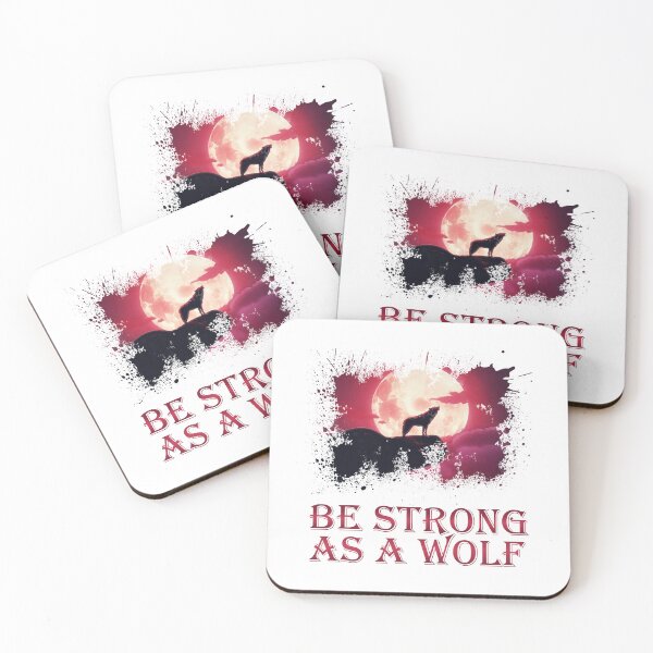 Item preview, Be strong as a wolf | full moon | bloody night  designed and sold by bemenmaher.