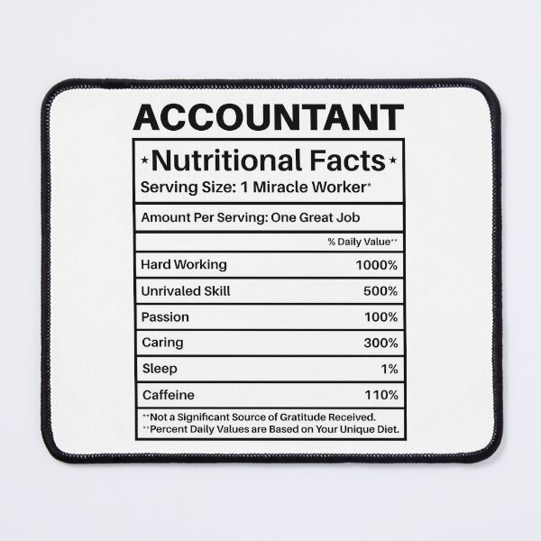 Item preview, Accountant Nutritional Facts: Accounting Gift Funny Accountant designed and sold by Adexyl.