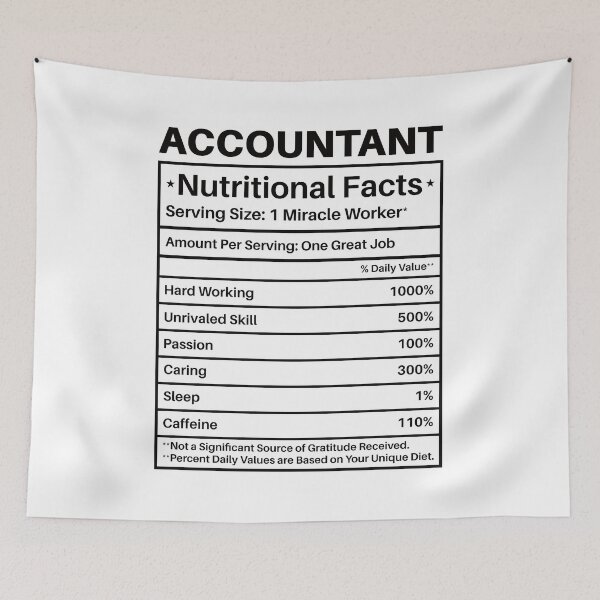 Item preview, Accountant Nutritional Facts: Accounting Gift Funny Accountant designed and sold by Adexyl.