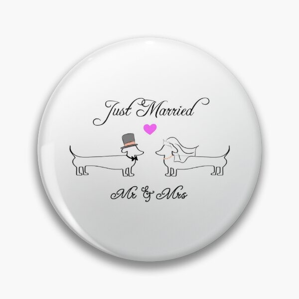 Item preview, Congratulations  Just Married (Dachshund, Sausage Dog)   designed and sold by AlpTeeDesigns.