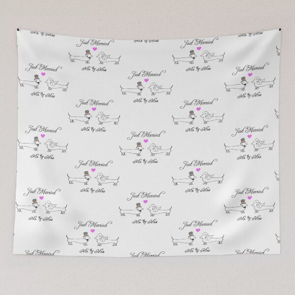 Item preview, Congratulations  Just Married (Dachshund, Sausage Dog)   designed and sold by AlpTeeDesigns.