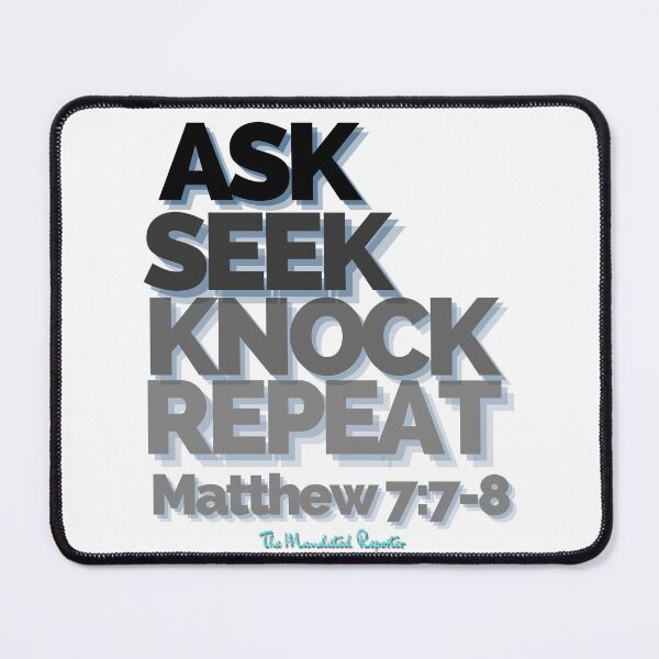 Item preview, Ask Seek, Knock Repeat -  White designed and sold by TheReporter1.