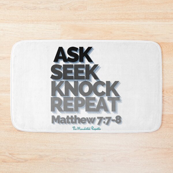 Item preview, Ask Seek, Knock Repeat -  White designed and sold by TheReporter1.