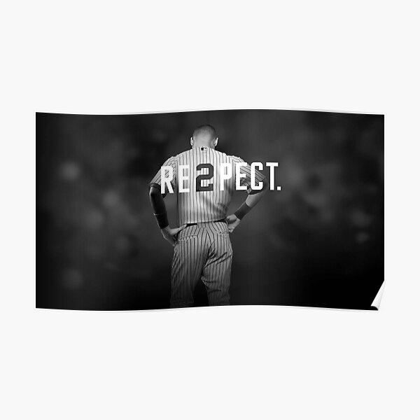 Derek Jeter Hat Tip New York Yankees Poster/canvas Print B&W 