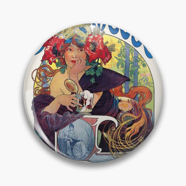 Aperçu de l'œuvre Affiche Publicitaire Bières De La Meuse 1897 -Alphonse Mucha -Vintage Art Nouveau créée et vendue par TeeARTHY.