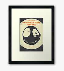 No712- The Nightmare Before Christmas minimal movie poster Framed Print
