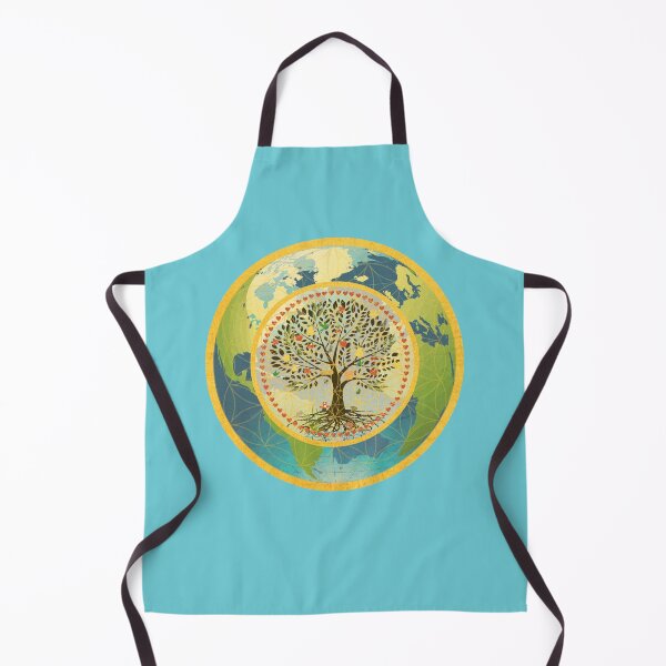 Item preview, Tree and flower of life on planet earth Gold border designed and sold by AdleruCo.