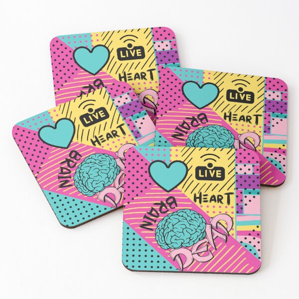 Item preview, Live Heart Brain Dead Pop-Style Print designed and sold by trendingatees.