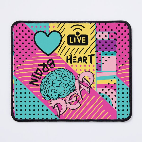 Item preview, Live Heart Brain Dead Pop-Style Print designed and sold by trendingatees.
