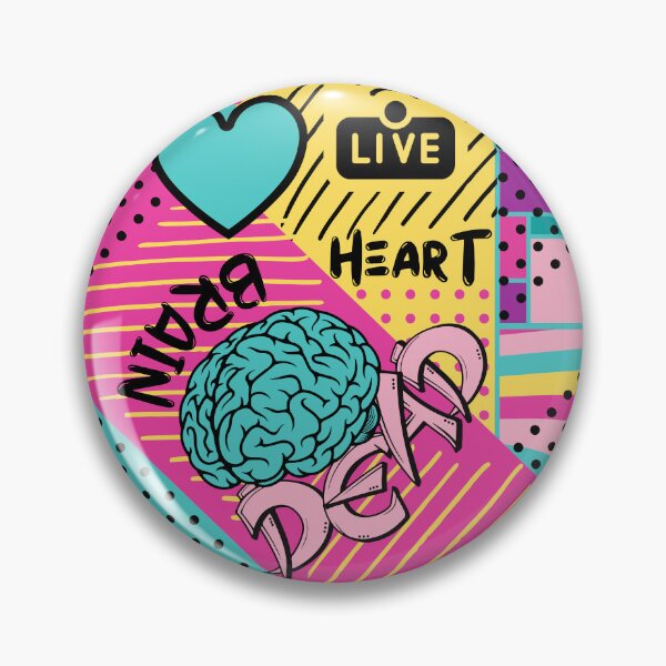 Item preview, Live Heart Brain Dead Pop-Style Print designed and sold by trendingatees.