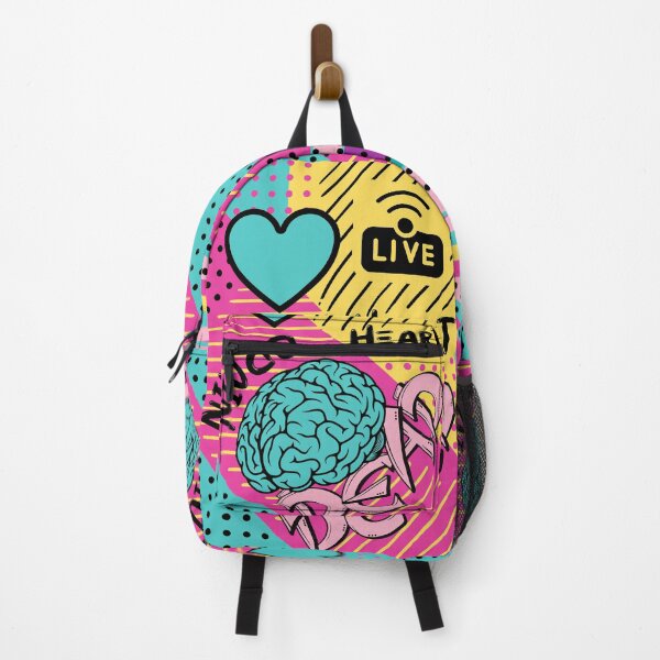 Item preview, Live Heart Brain Dead Pop-Style Print designed and sold by trendingatees.