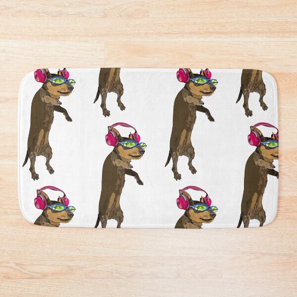 Item preview, Puppy listening to headphones designed and sold by m-yoga-store.