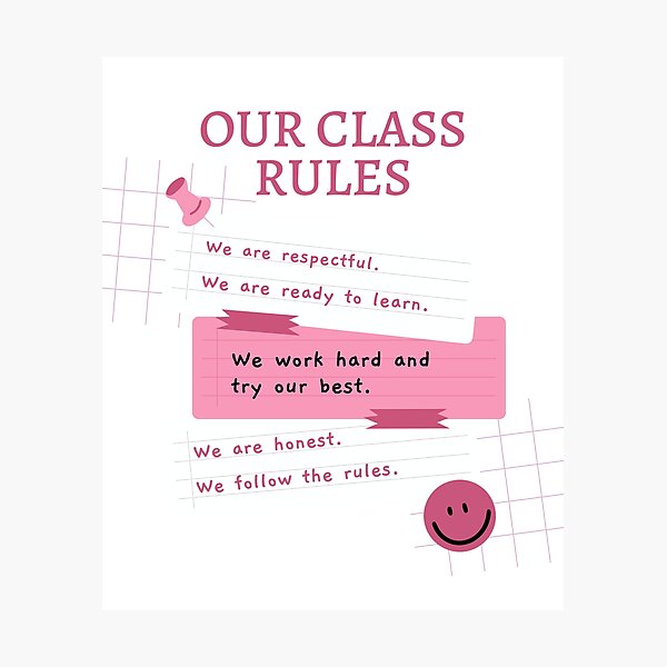 Item preview, Class Rules, Class Manners designed and sold by AngelMaha.