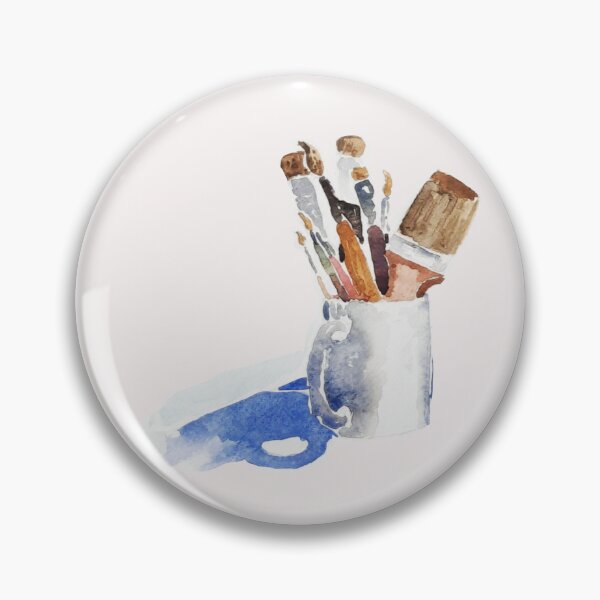 Item preview, Watercolor art supplies in a mug designed and sold by Mideyes.