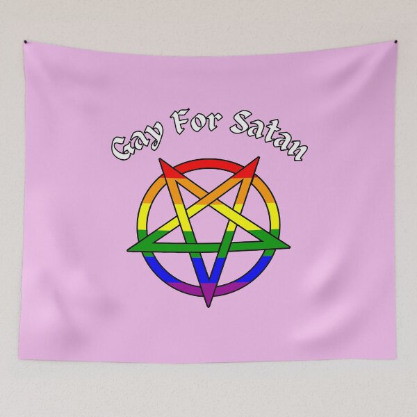 Item preview, Gay For Satan, Rainbow Pentacle designed and sold by CupOfJoeInc.