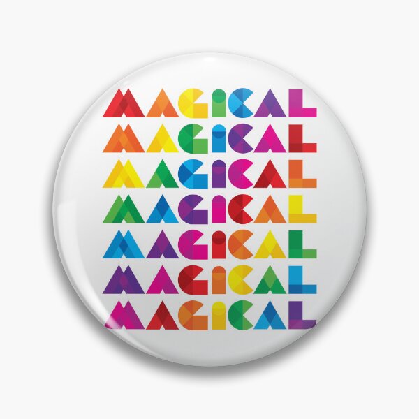 Item preview, Typographic 'Magical' rainbow design - white designed and sold by fatchairprint.