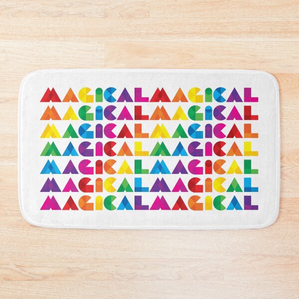 Item preview, Typographic 'Magical' rainbow design - white designed and sold by fatchairprint.