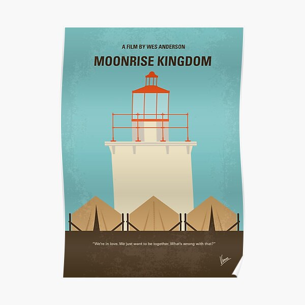 No760- Moonrise Kingdom affiche minimale du film Poster