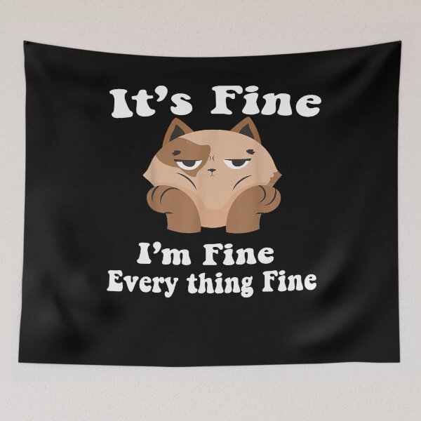 Item preview, Cat It's fine, I'm Fine Every thing Fine shirt designed and sold by Christmas222.