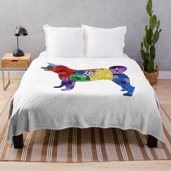 Item preview, Rainbow akita dog designed and sold by Leah Haas.