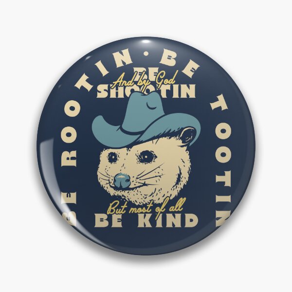 Item preview, Rootin Tootin Shootin | Possum Cowboy Advice | Dark BG Blue | Space Cowgirl Country Style | Possum Pet Mat Bandana Opossum designed and sold by Any Color Designs.