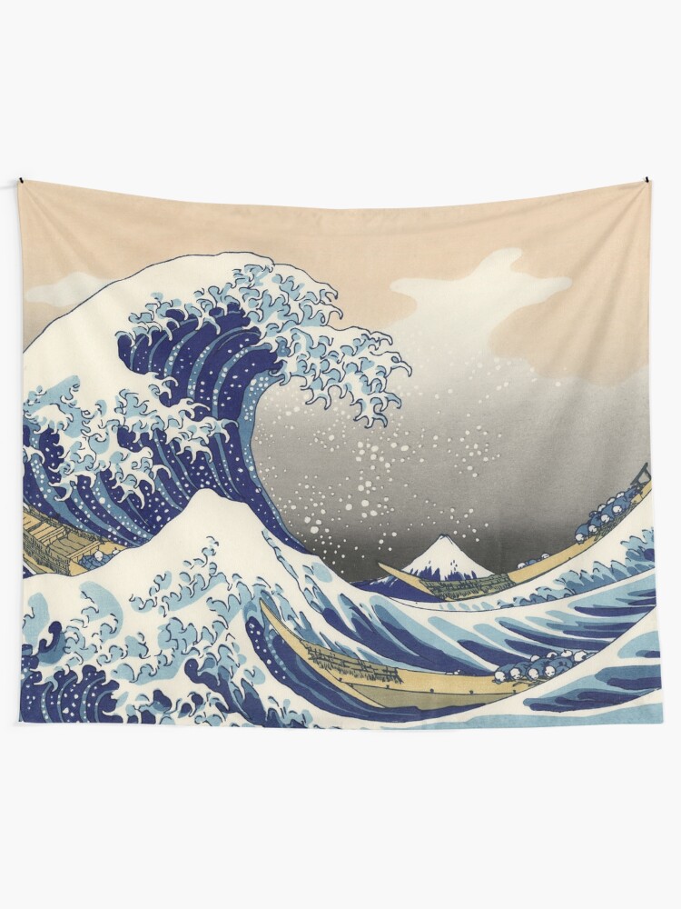Alternate view of Hokusai (1760-1849) "The Great Wave off Kanagawa" Tapestry