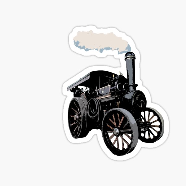  Steam Tractor Traction Plow DECAL MAN CAVE WINDOW