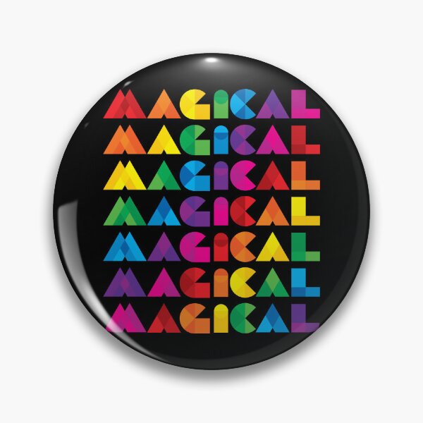 Item preview, Typographic 'Magical' rainbow design - black designed and sold by fatchairprint.