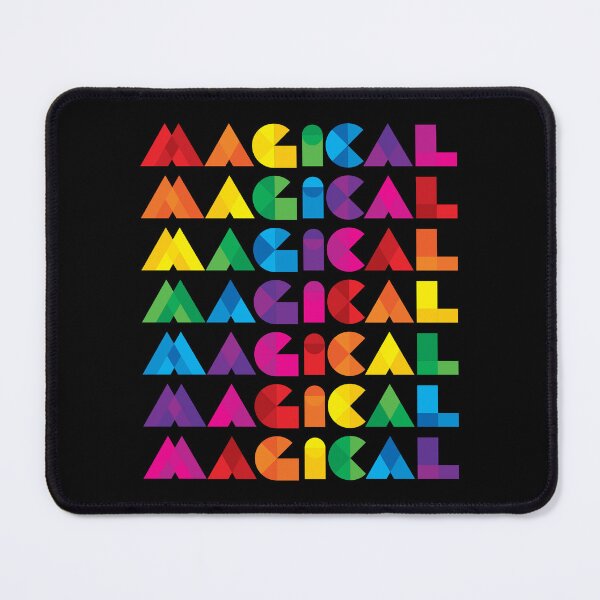Item preview, Typographic 'Magical' rainbow design - black designed and sold by fatchairprint.