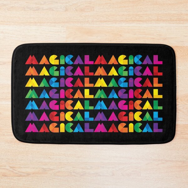 Item preview, Typographic 'Magical' rainbow design - black designed and sold by fatchairprint.