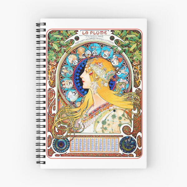 Item preview, Zodiac The Feather -Zodiaque (La Plume) Alphonse Mucha - Vintage Astrology Poster | Alphonse Mucha designed and sold by TeeARTHY.