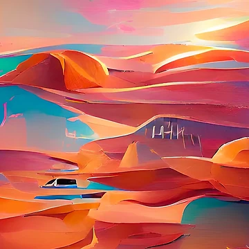 Artwork thumbnail, Gleaming Desert by RockingPandS